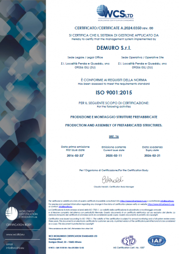 Certificato ISO 9001